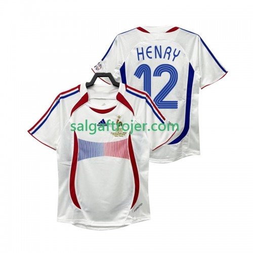 Frankrig Henry 12 2006 Fodboldtrøjer Retro Udebanesæt Kort ærmer Frankrig Henry 12 2006 Fodboldtrøjer Retro Udebanesæt Kort ærmer